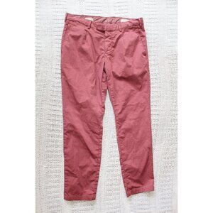 Devore Regular Fit Men's Pants Pink Size W34/30 US cotton Casual Business Italy